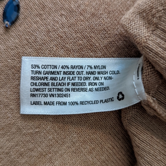 Bejeweled Light Cocoa Brown Sweater - Picture 5 of 5